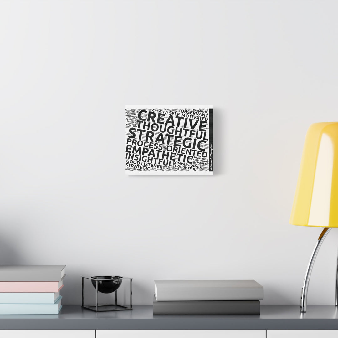 Introvert Strengths on Canvas • Motivational Wall Art • Black