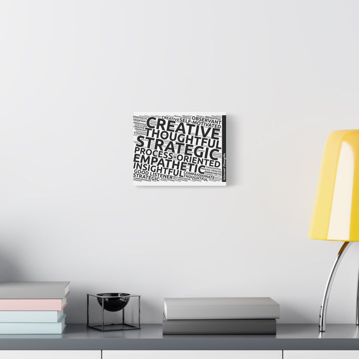 Introvert Strengths on Canvas • Motivational Wall Art • Black