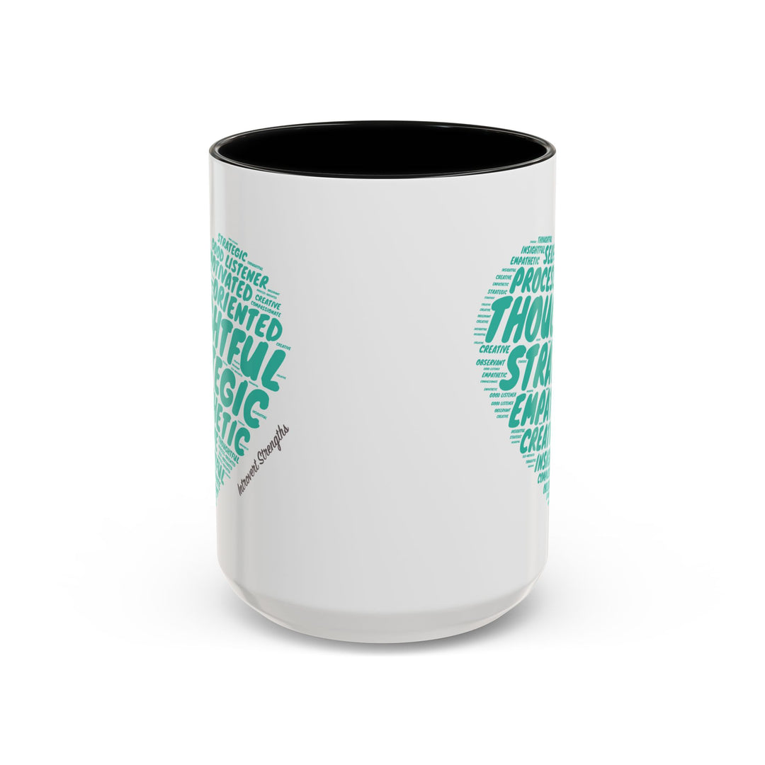 Introvert Strengths Heart • Teal Ceramic Mug