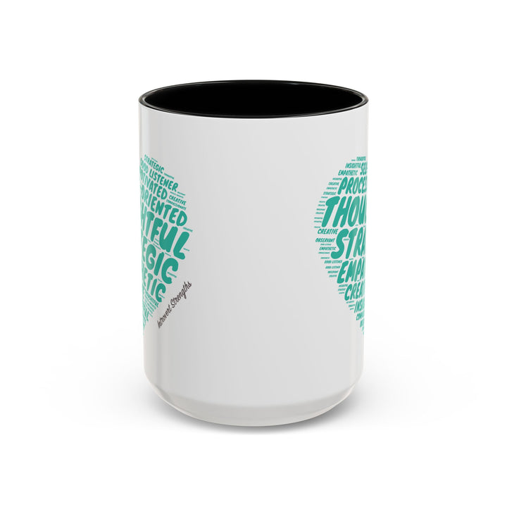 Introvert Strengths Heart • Teal Ceramic Mug