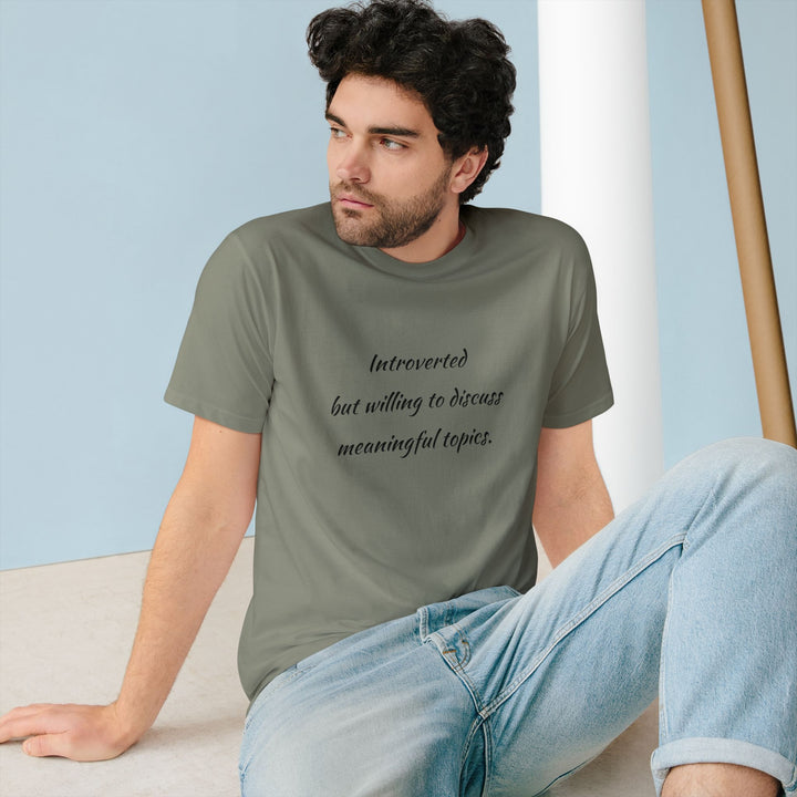 INTROVERT - MEANINGFUL • MEN/UNISEX ORGANIC Cotton T-SHIRT