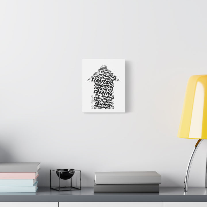 Introvert Strenghts Arrow • Black Mindset Canvas • Wall Art