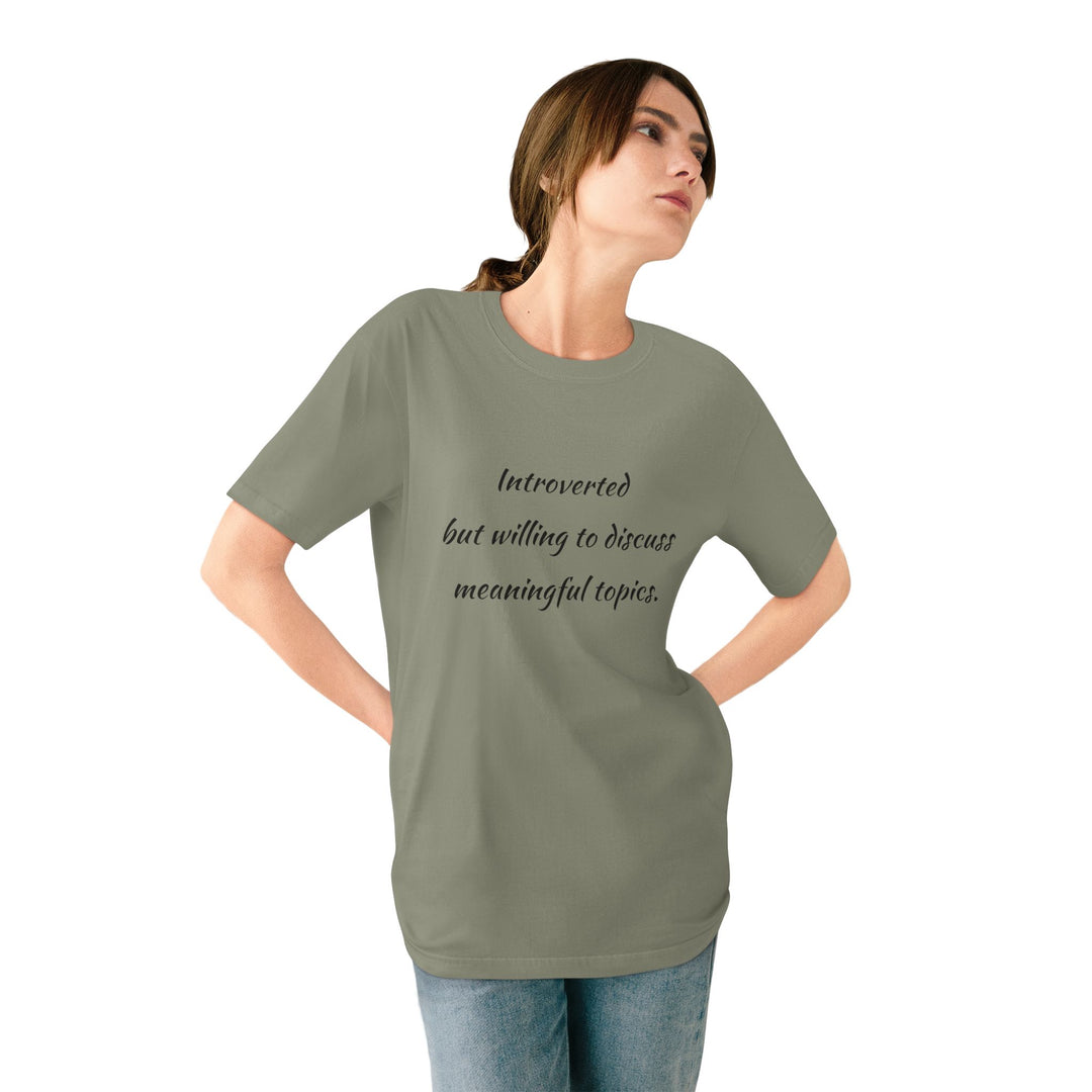 INTROVERT - MEANINGFUL • MEN/UNISEX ORGANIC Cotton T-SHIRT