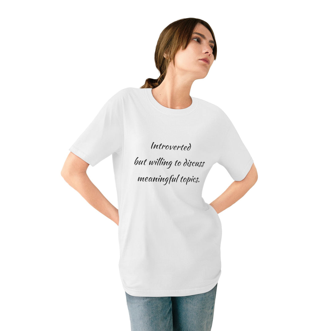 INTROVERT - MEANINGFUL • MEN/UNISEX ORGANIC Cotton T-SHIRT