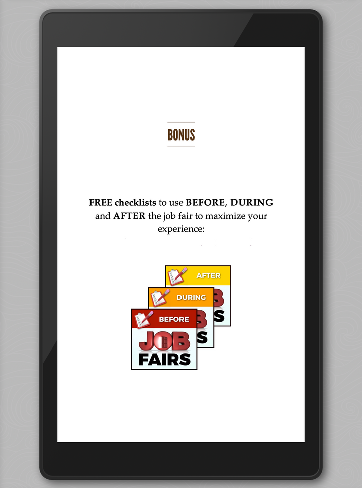 bonus ebook Job Fairs: How to Get the Most of Your Participation