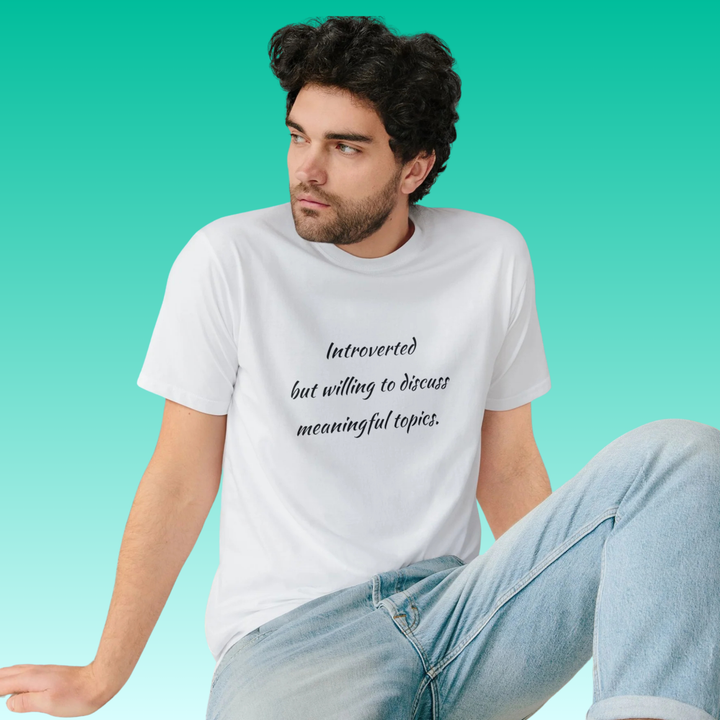 INTROVERT - MEANINGFUL • MEN/UNISEX ORGANIC Cotton T-SHIRT